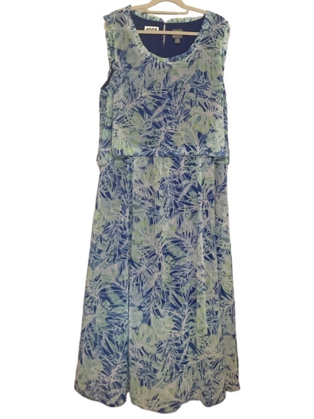 NWT Dress Rabbit Rabbit Rabbit chiffon light blue green lined sleeveless size 20